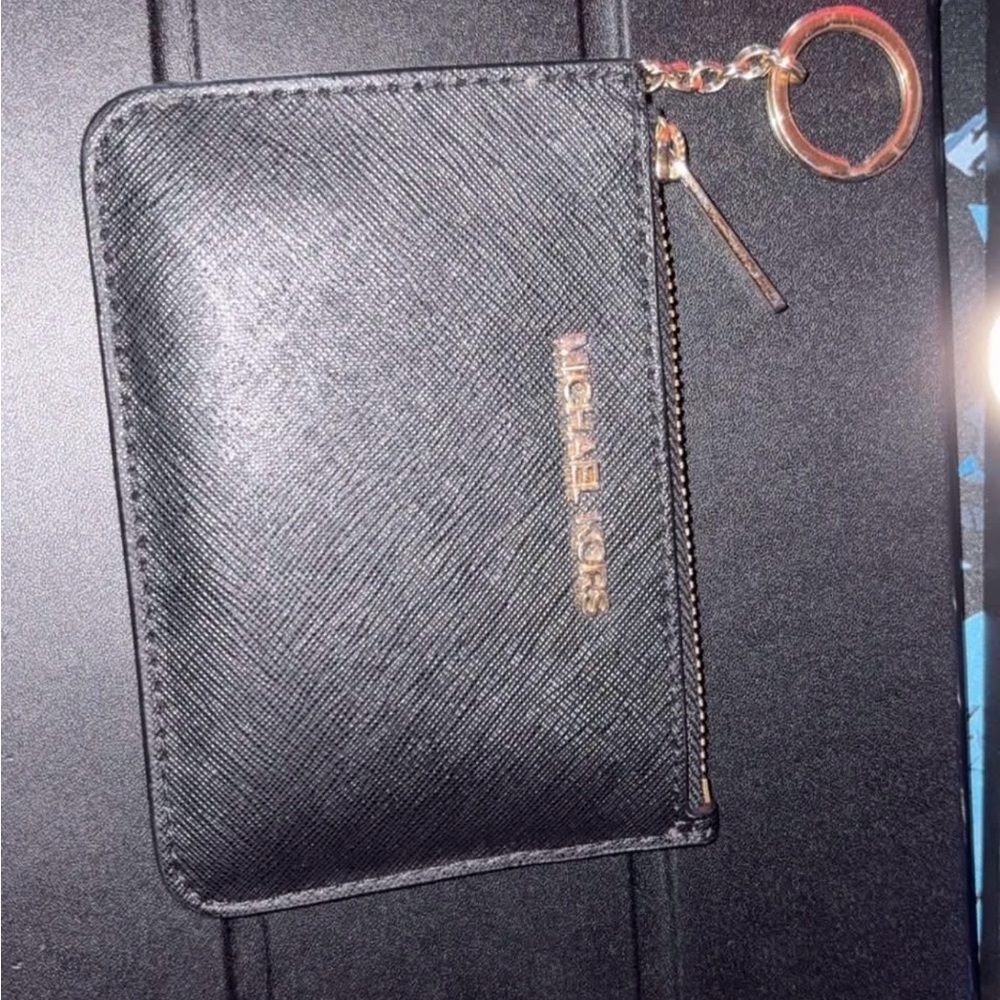 Michael Kors Black Textured Pouch